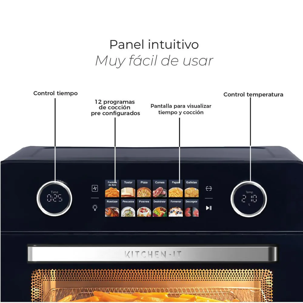 Horno con Freidora de Aire Eléctrico 25 Litros Smart Edition, foto 11