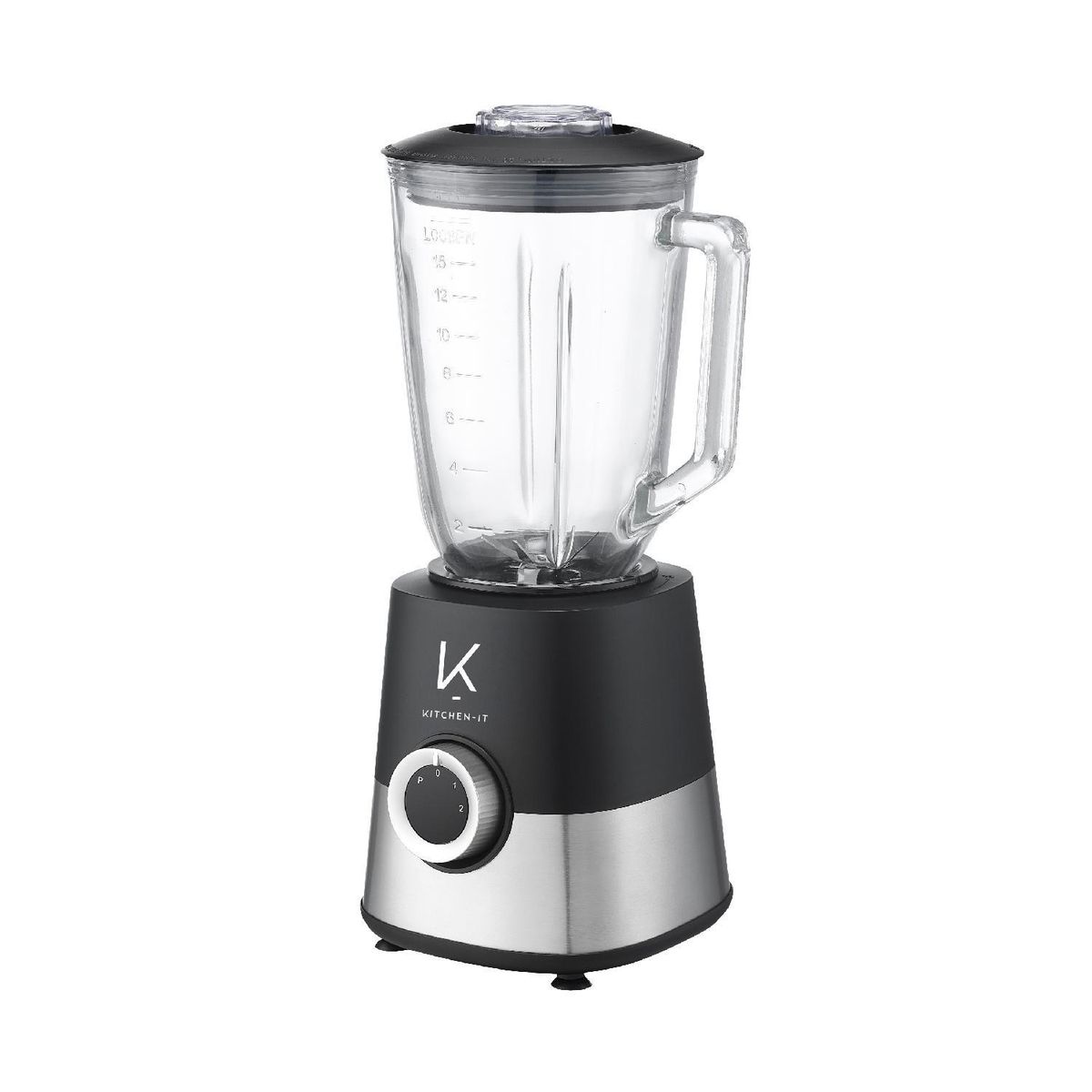 KITCHEN IT - Licuadora 2 Velocidades 1.5 Litros Negro Power Pro
