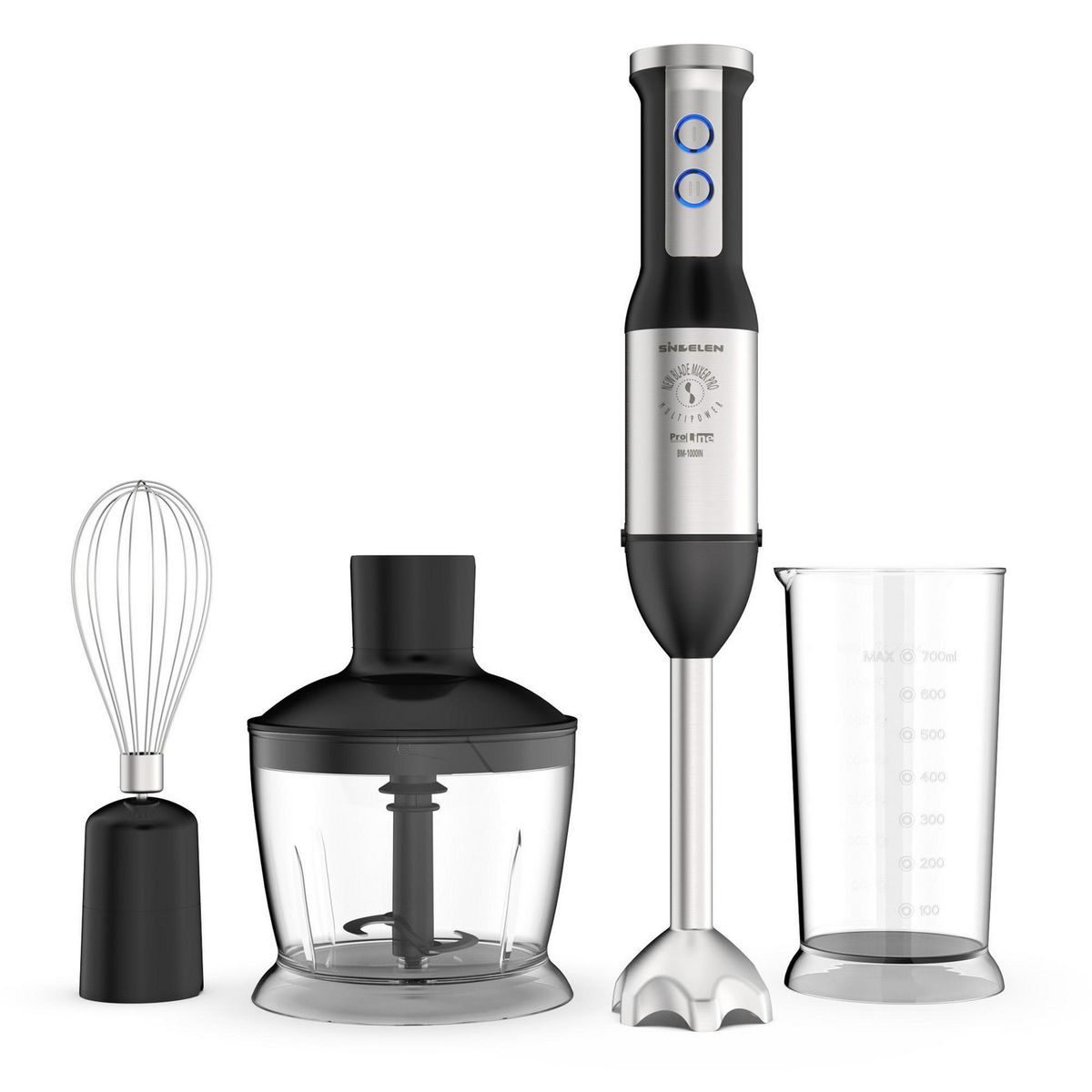 SINDELEN - Minipimer 500 W 0.5 Litros Inox BM-1000IN