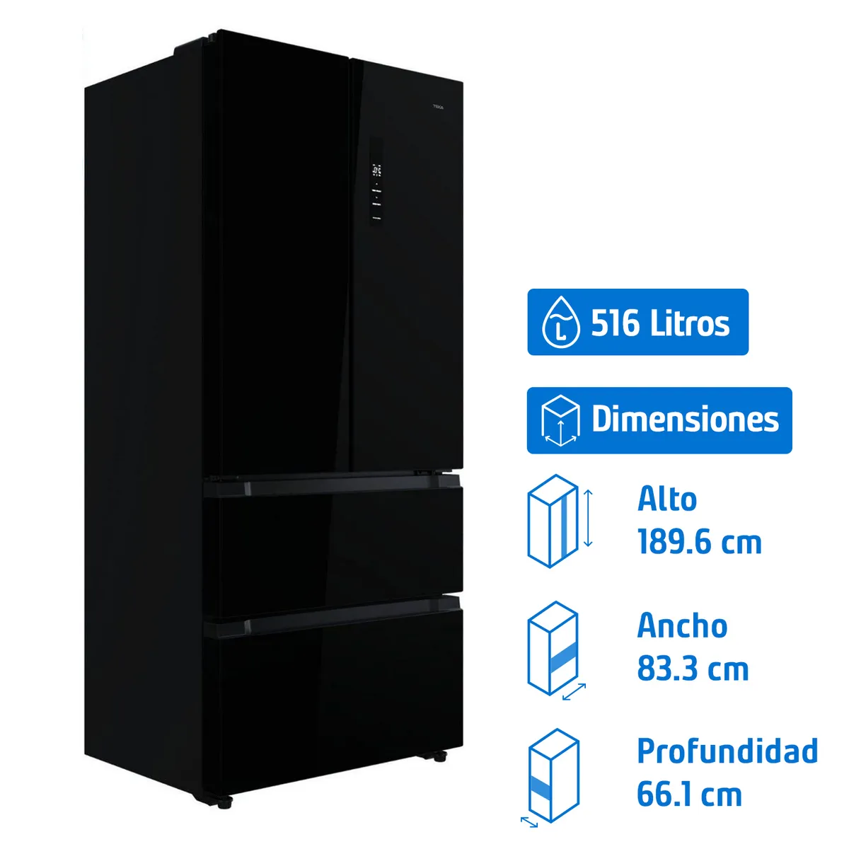 Refrigerador French Door No Frost 516 Litros RFD 77825 GBK, marca TEKA - Foto Principal