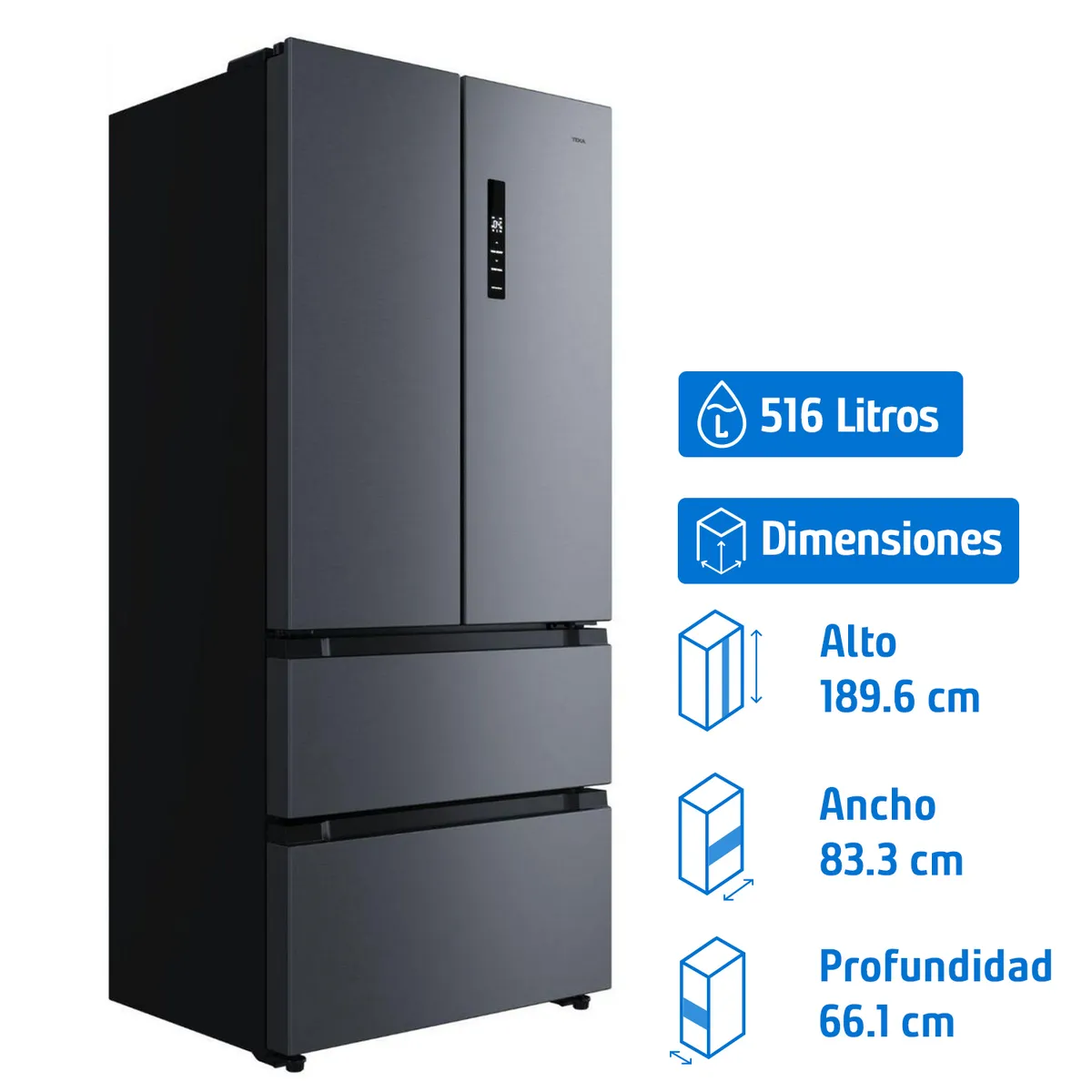 Refrigerador French Door No Frost 516 Litros RFD 77825 SS, marca TEKA - Foto Principal