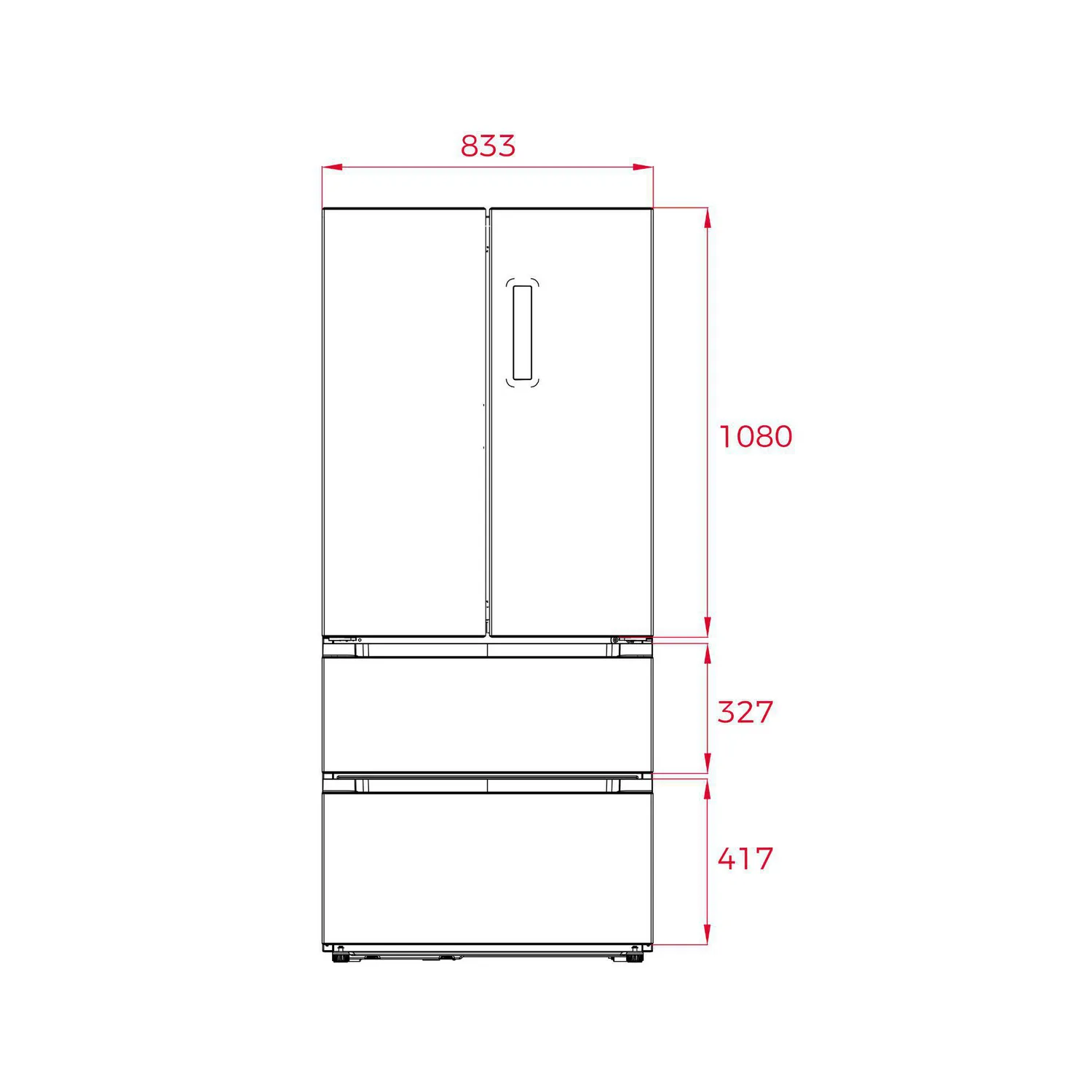 TEKA Refrigerador French Door No Frost 516 Litros Inox RFD 77825