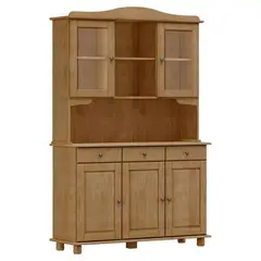 ROCA - Vitrina Santa Fé 5 puertas + 3 cajones nogal