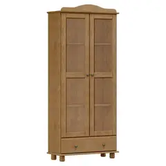 ROCA - Vitrina Santa Fé 2 puertas + 1 cajones nogal
