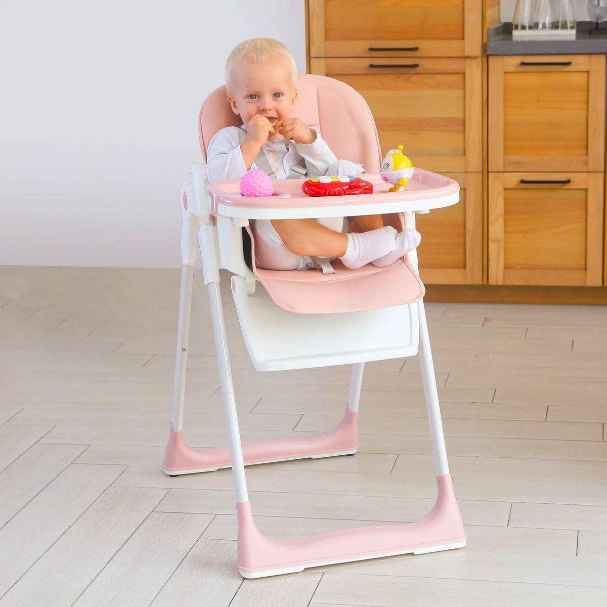 KIDSCOOL - Silla de comer Vancouver rosado 5 funciones