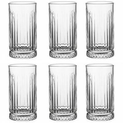 Imagen 2 del producto Set 6 Vasos Altos de Vidrio 450 ml Transparente
