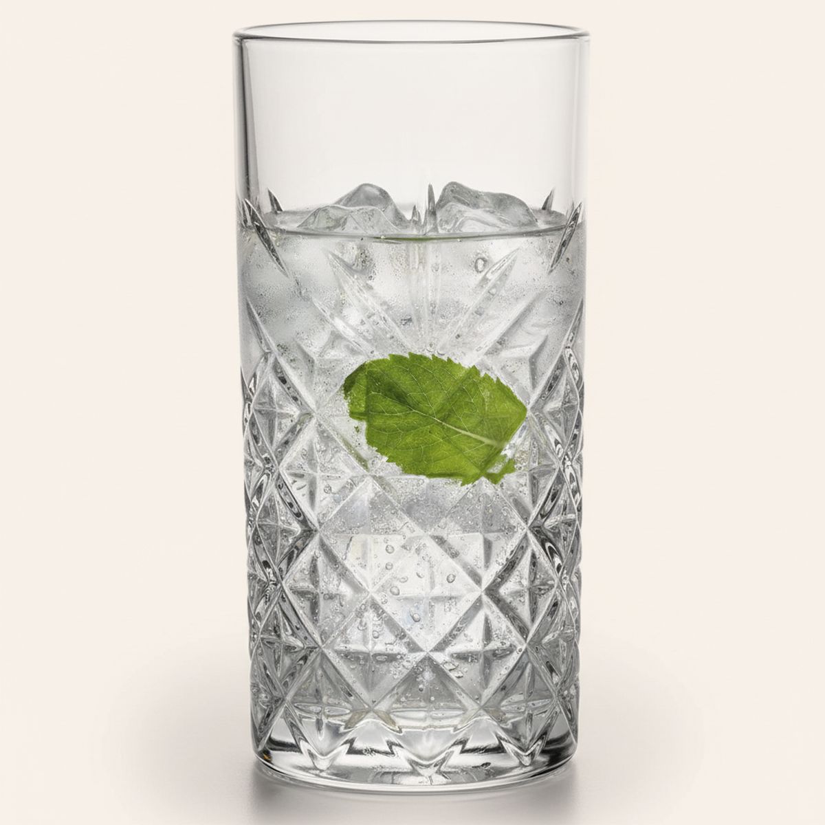 LUGANO - Set 6 Vasos Alto de Vidrio 450 ml Transparente