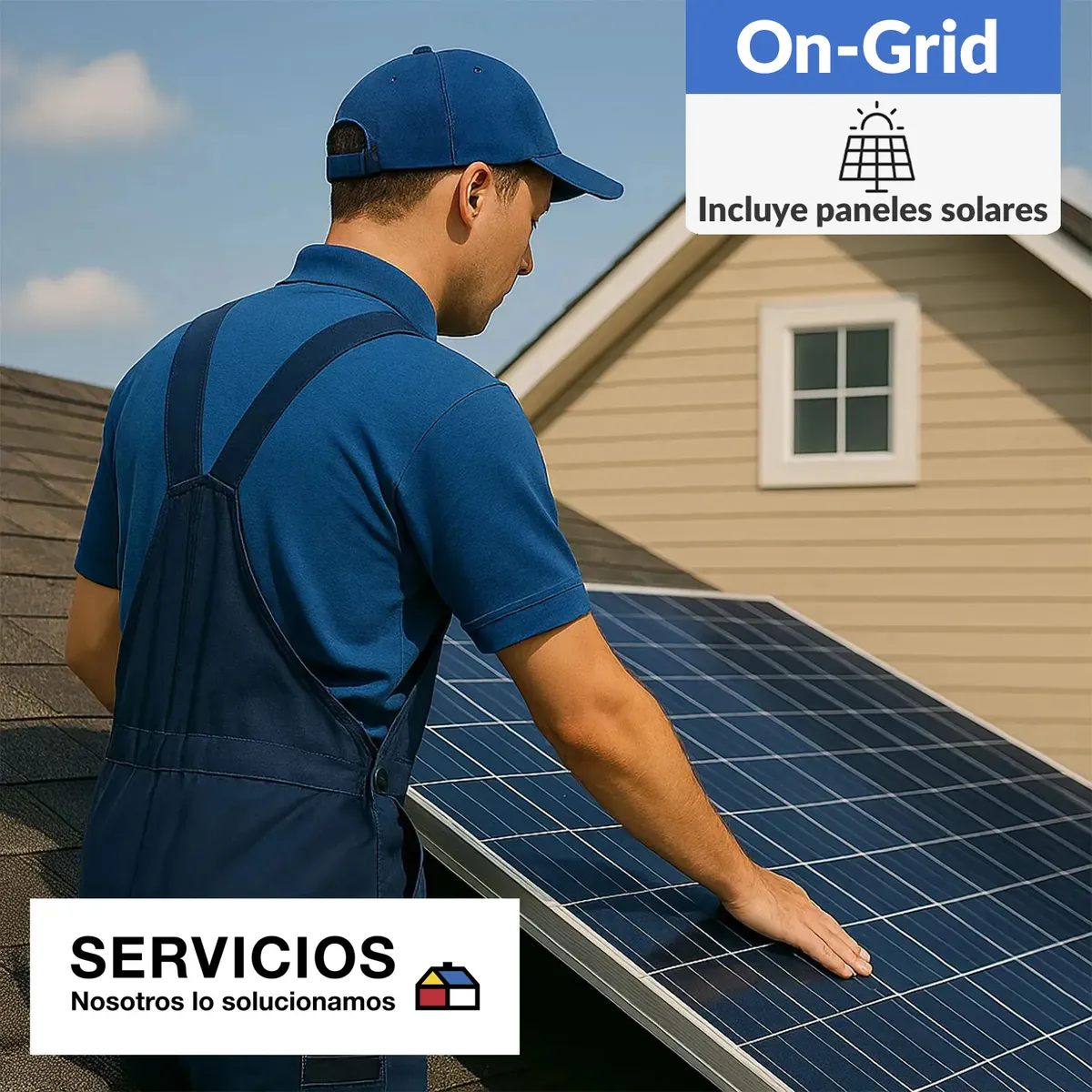 Proyecto de Instalación energia solar On-Grid, marca SERVICIOS HOGAR - Foto Principal