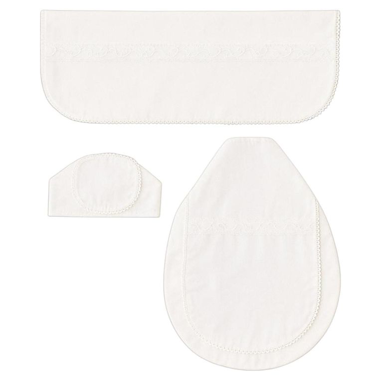 Set de Cortina De baño 30x42 cm Blanco