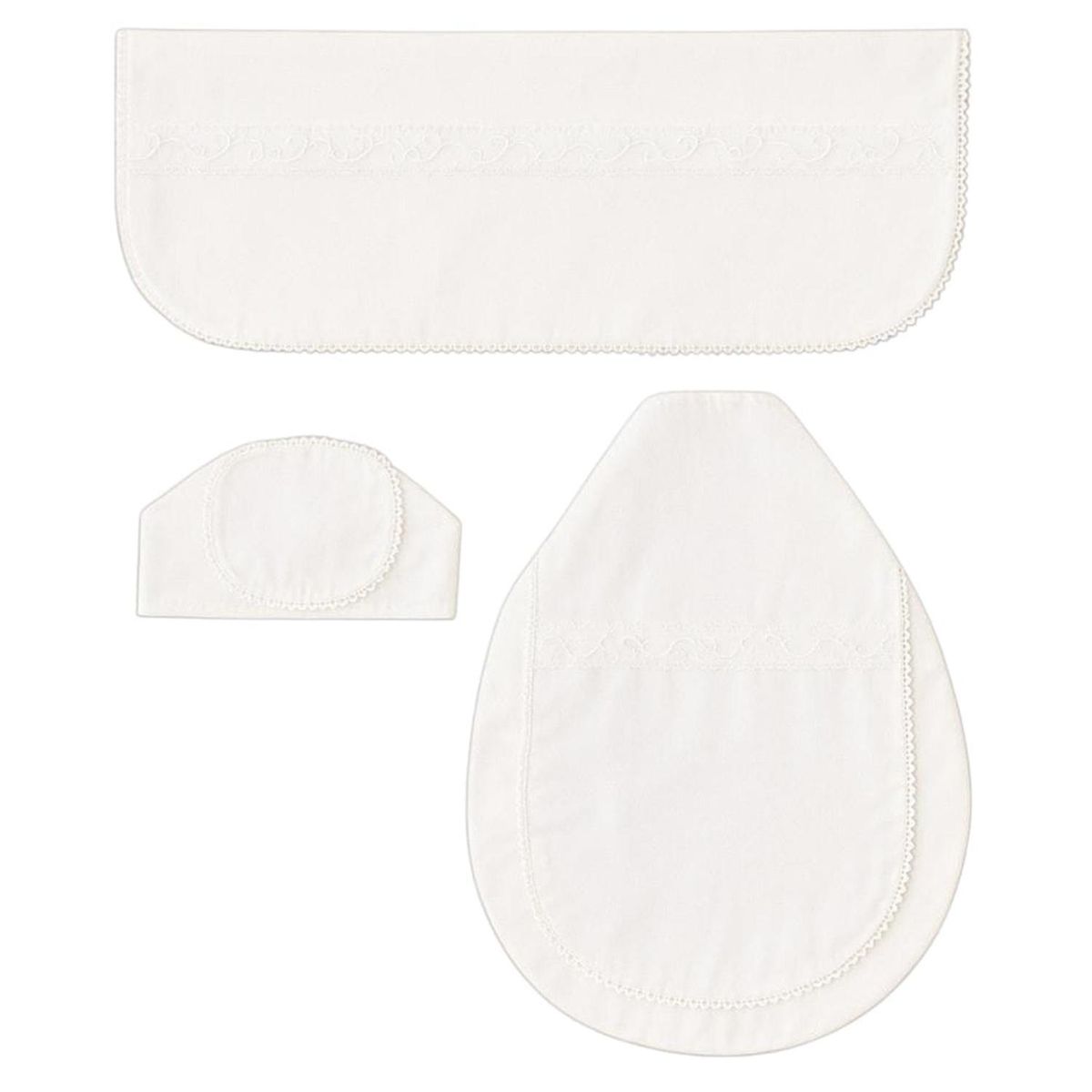 LAROSETT - Set de Cortina De baño 30x42 cm Blanco