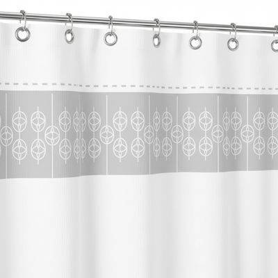 Imagen 2 del producto Cortina De baño 180x180 cm Blanco y gris