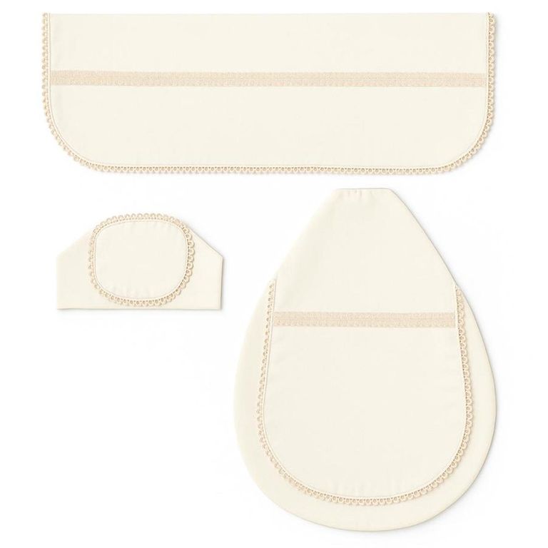 Set de Cortina De baño 30x42 cm Crudo