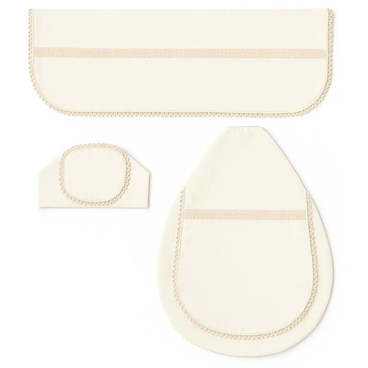LAROSETT - Set de Cortina De baño 30x42 cm Crudo