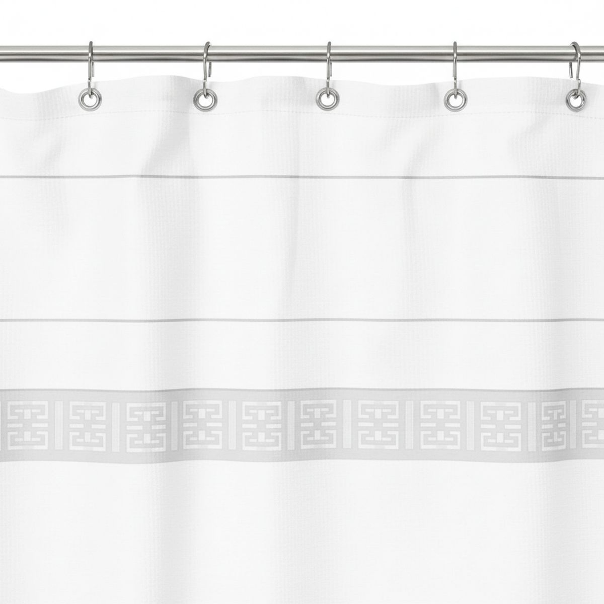 LAROSETT - Cortina De baño 180x180 cm Blanco