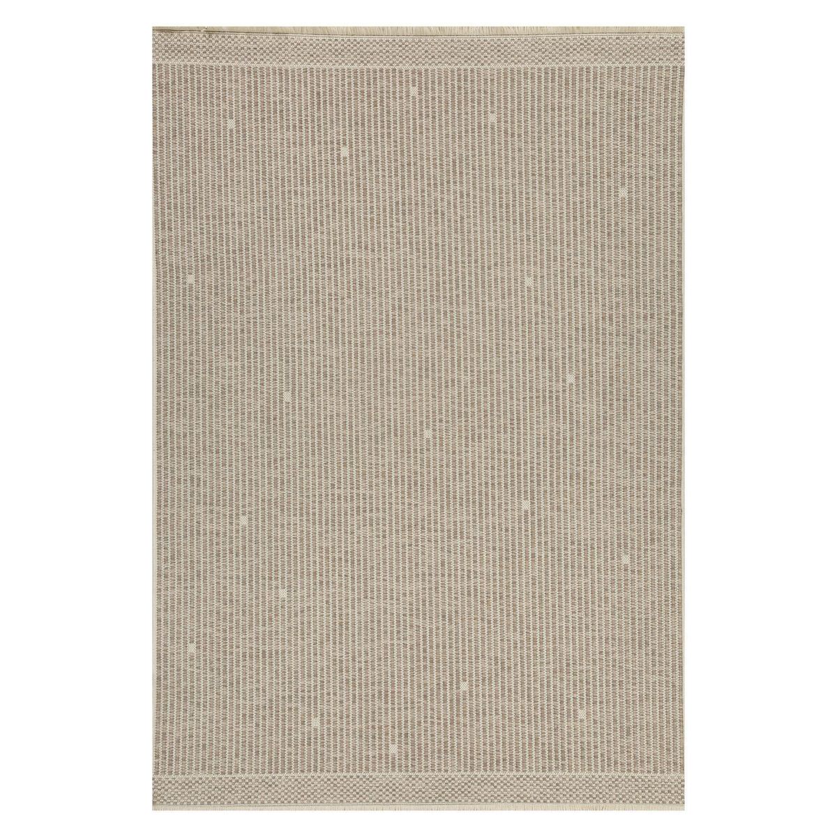 ELEMENTS BY CANNON - Alfombra Dots Fringes Greige 67x120 cm Beige