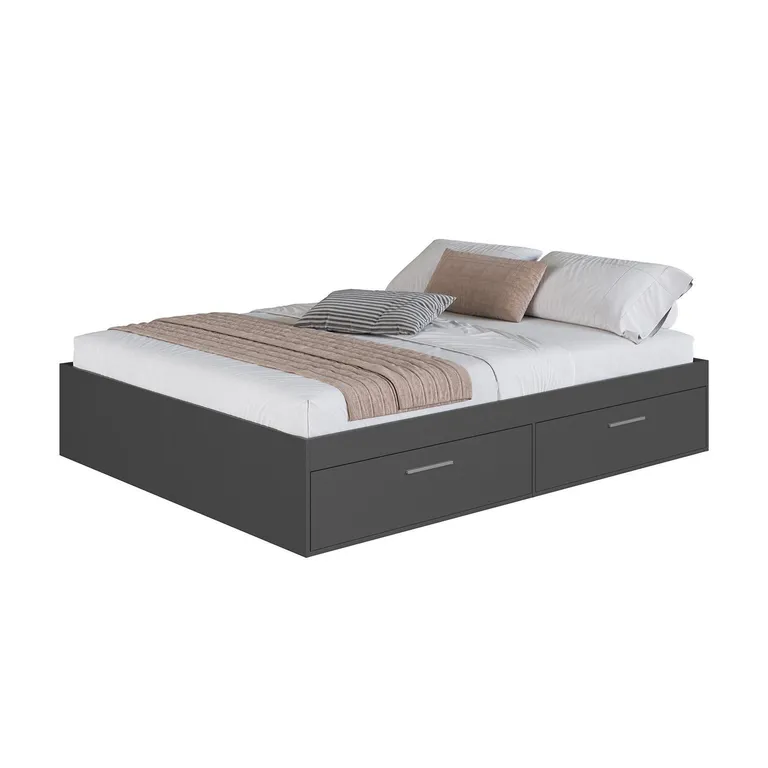 Cama 2 plazas Europea Tokio Gris
