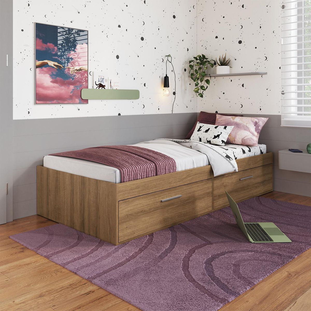 HOGA - Cama 1 plaza Europea Tokio Miel