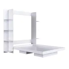 HOGA - Cama 2 plazas Cama plegable Vancouver Blanco