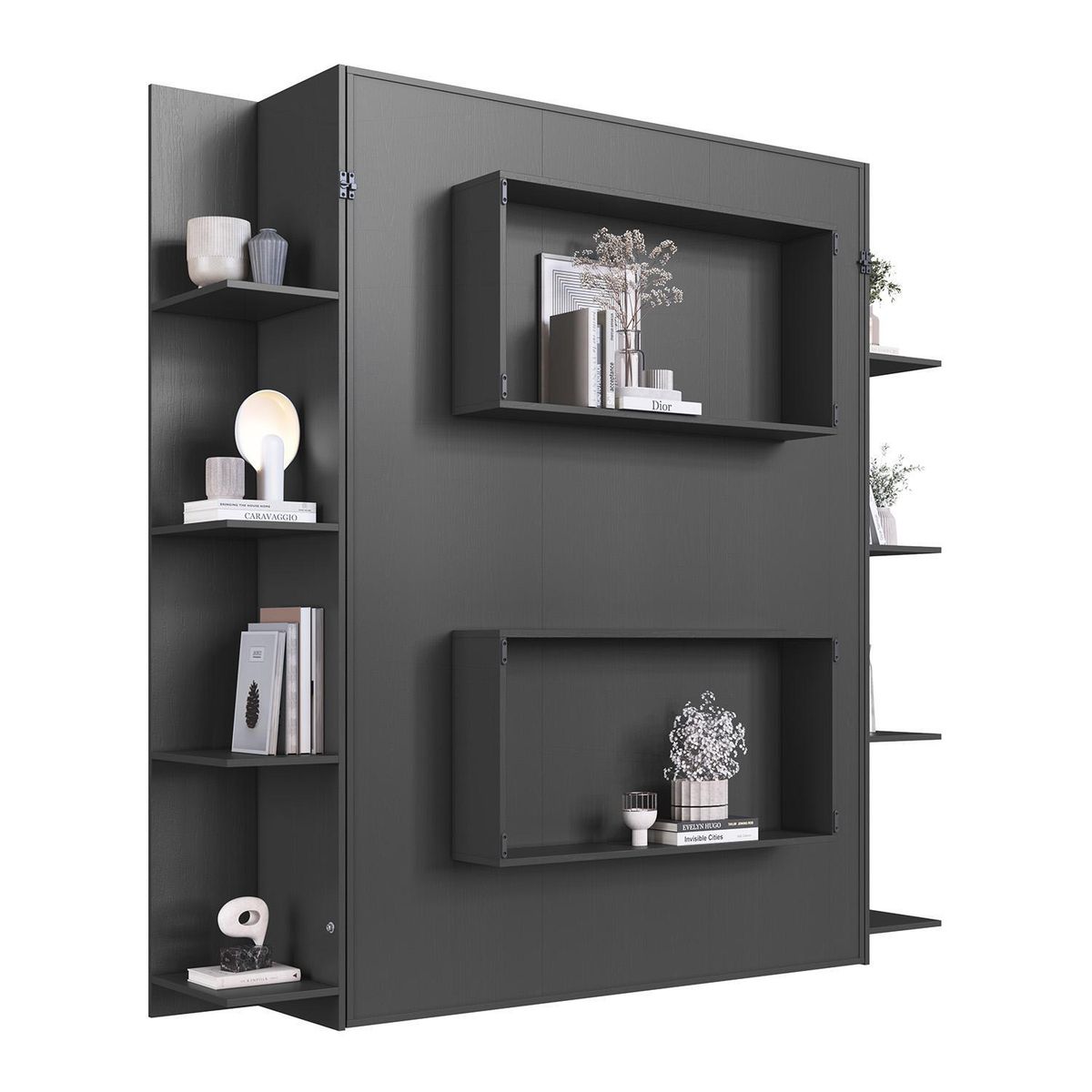 HOGA - Cama 2 plazas Cama plegable Vancouver Gris