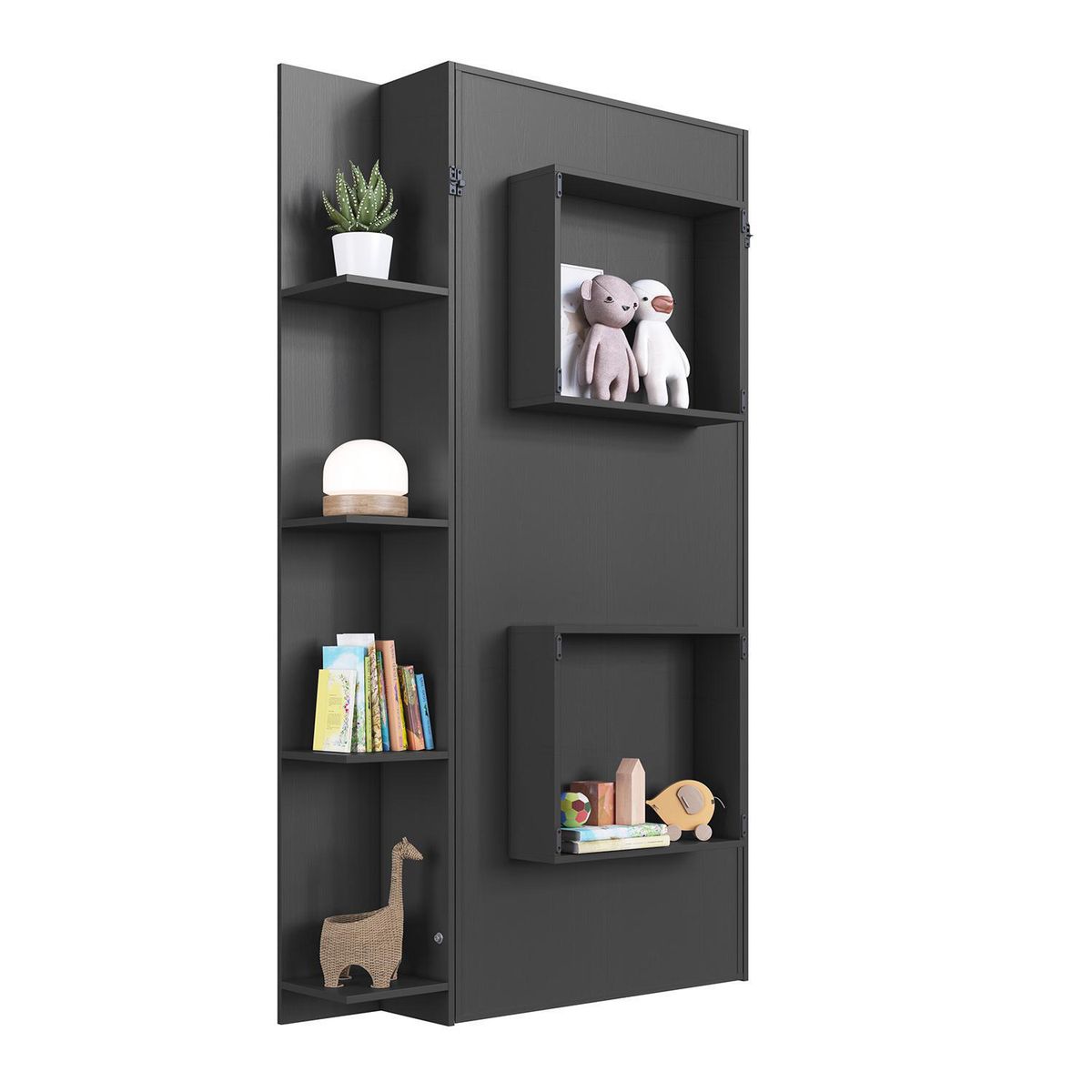 HOGA - Cama 1 plaza Cama plegable Vancouver Gris