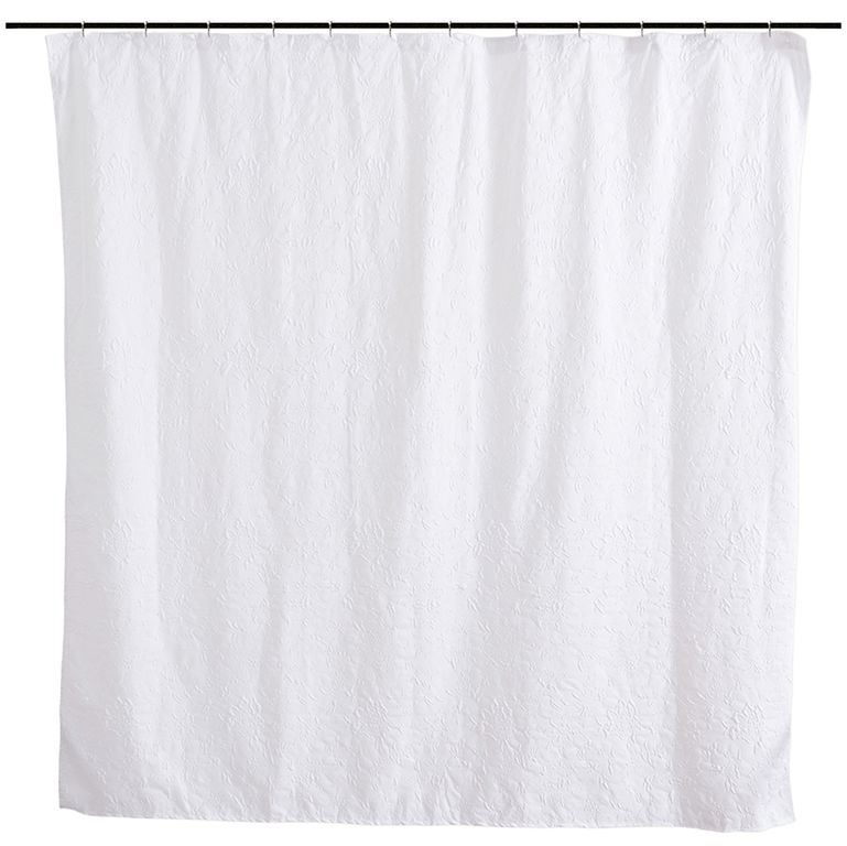 Cortina De baño 180x180 cm Blanco