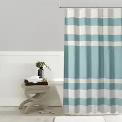 MASHINI - Cortina De baño 180x180 cm Celeste