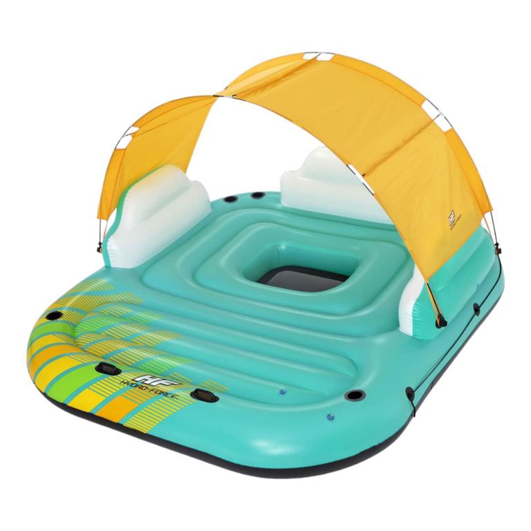 Flotador Isla Celeste con techo Amarillo 265x83x291 cm