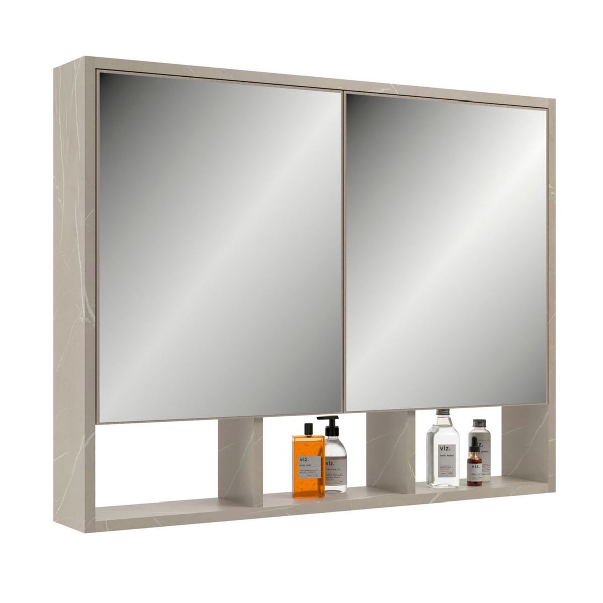 HOME MOBILI - Mueble Botiquín aereo 80 cm Amsterdam color marmol