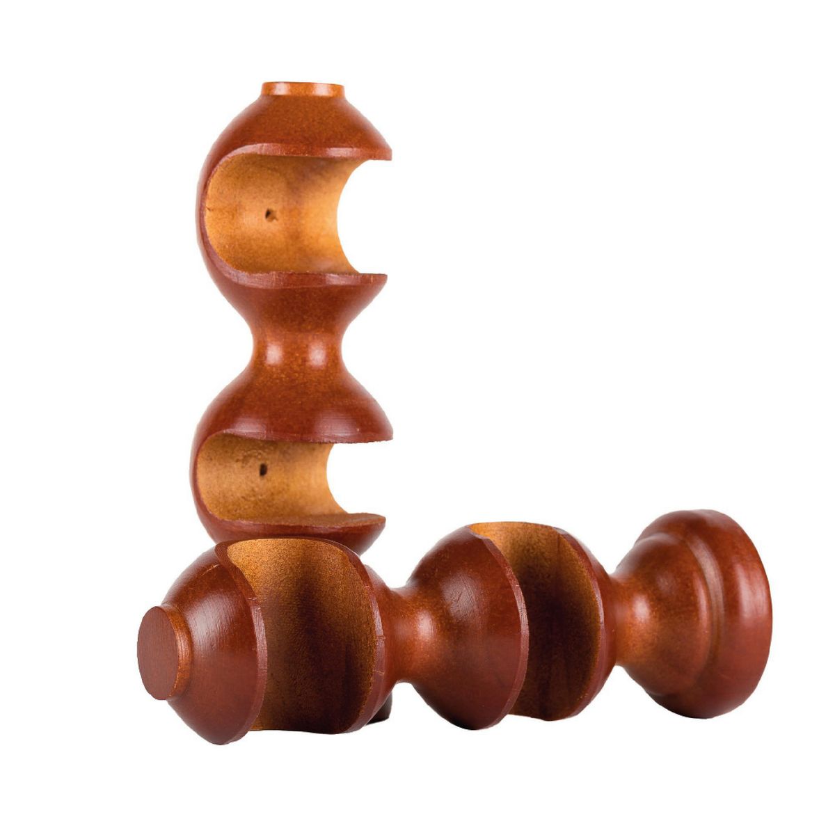 AURA - Soporte Doble Techo 19/28 Mm 2 Und Chocolate