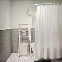 Cortina De baño 180x180 cm Blanco