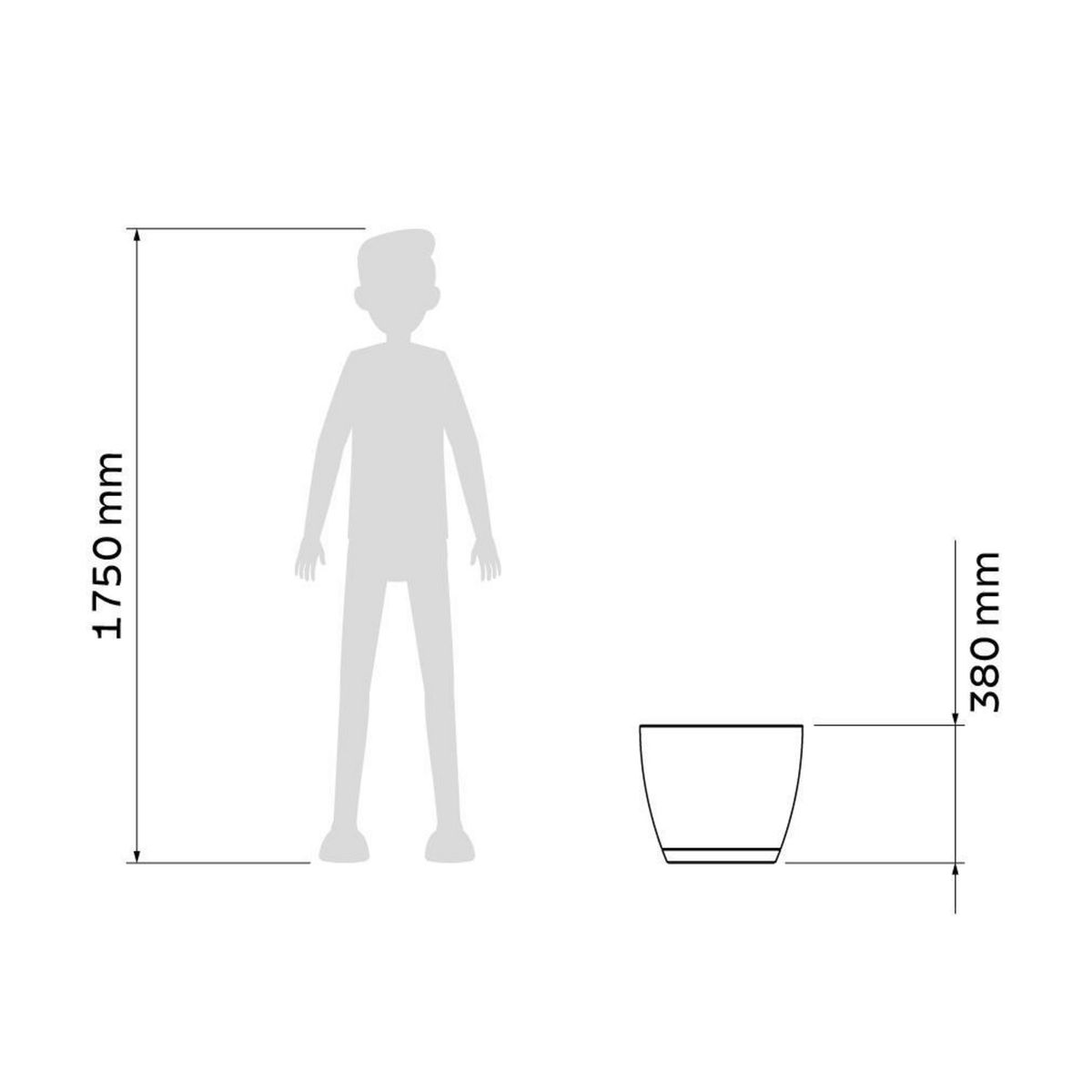 TRAMONTINA - Maceta de Polipropileno 46x38 cm Verde Oliva