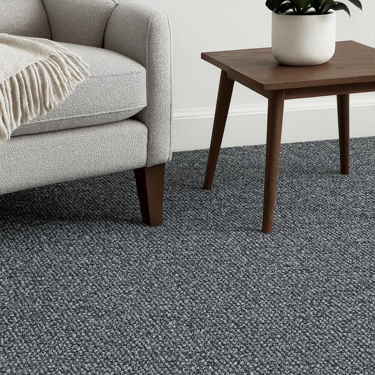 ETERSOL - Alfombra 4X3 m Salamanca Gris 12 m2