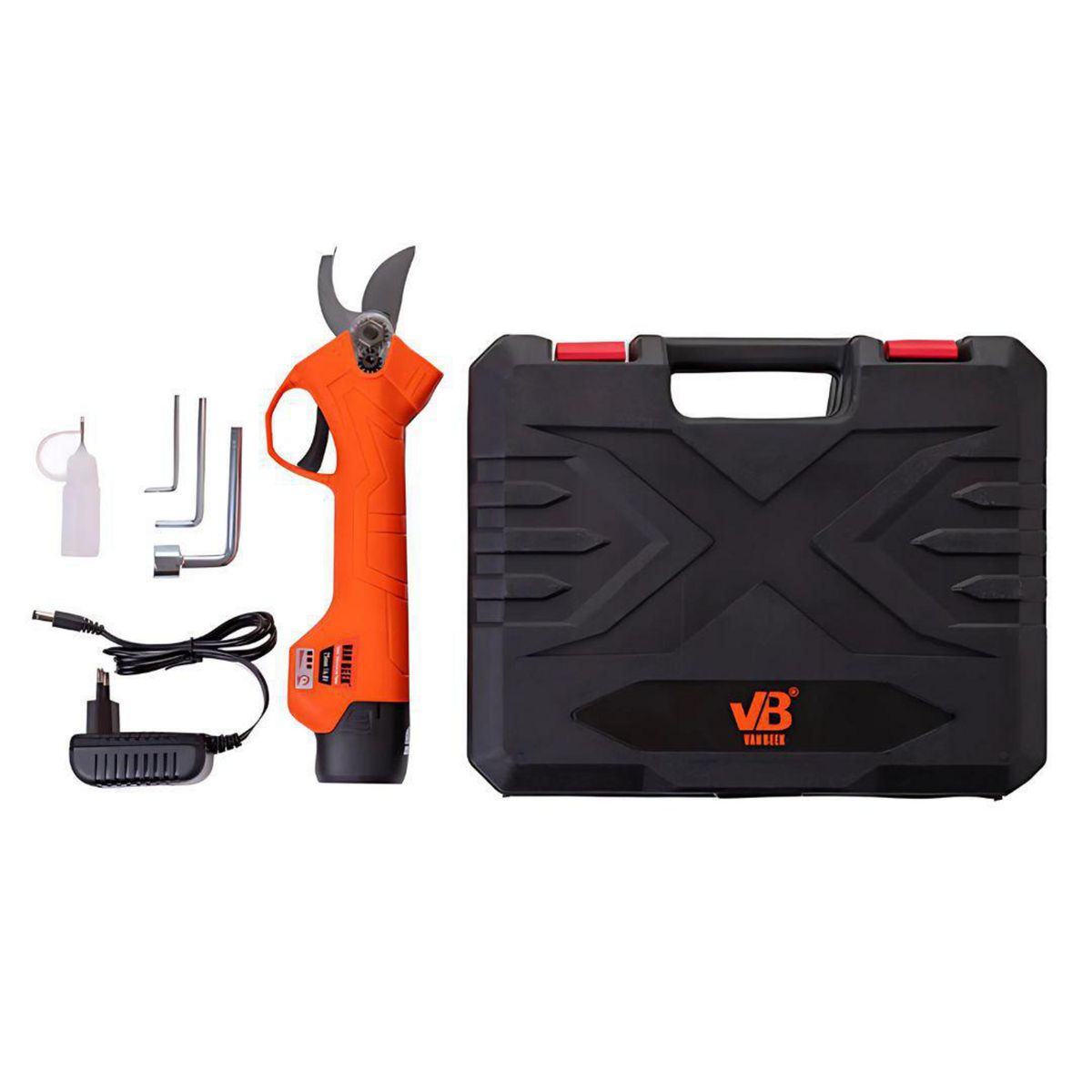 VAN BEEK - Tijera Podadora Inalámbrica 25mm 16,8V 4hrs + 2 baterías + maletín