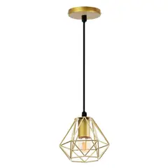 MOOD - Lámpara Geométrica con Ampolleta Metal Beige