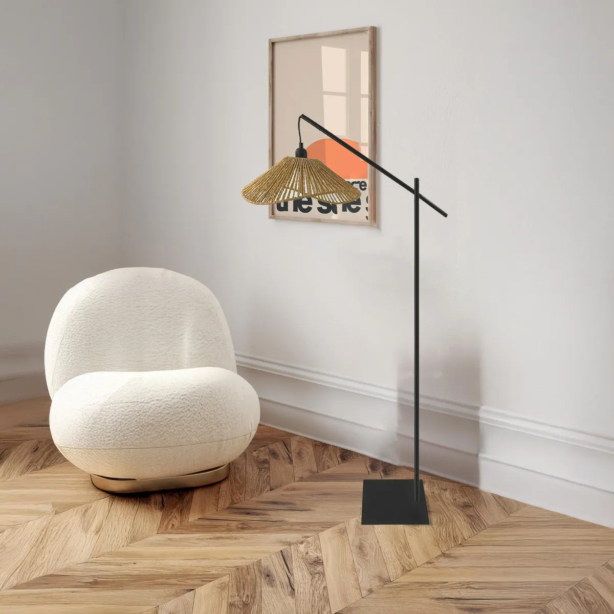 MOOD - Lámpara pie Beige 45x148 cm