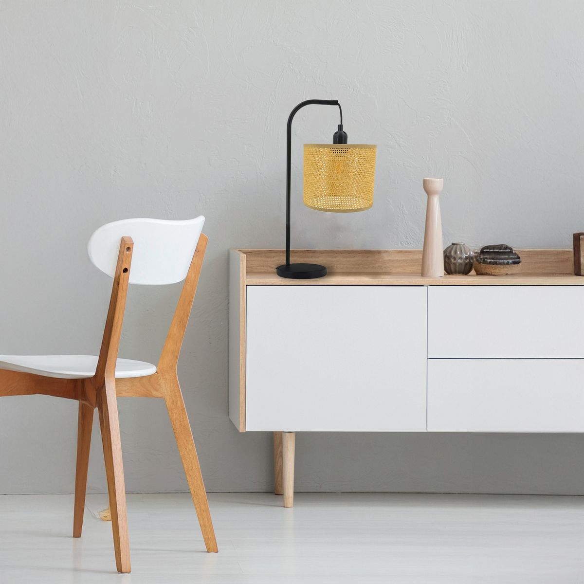 MOOD - Lámpara mesa Beige 18x47.5 cm