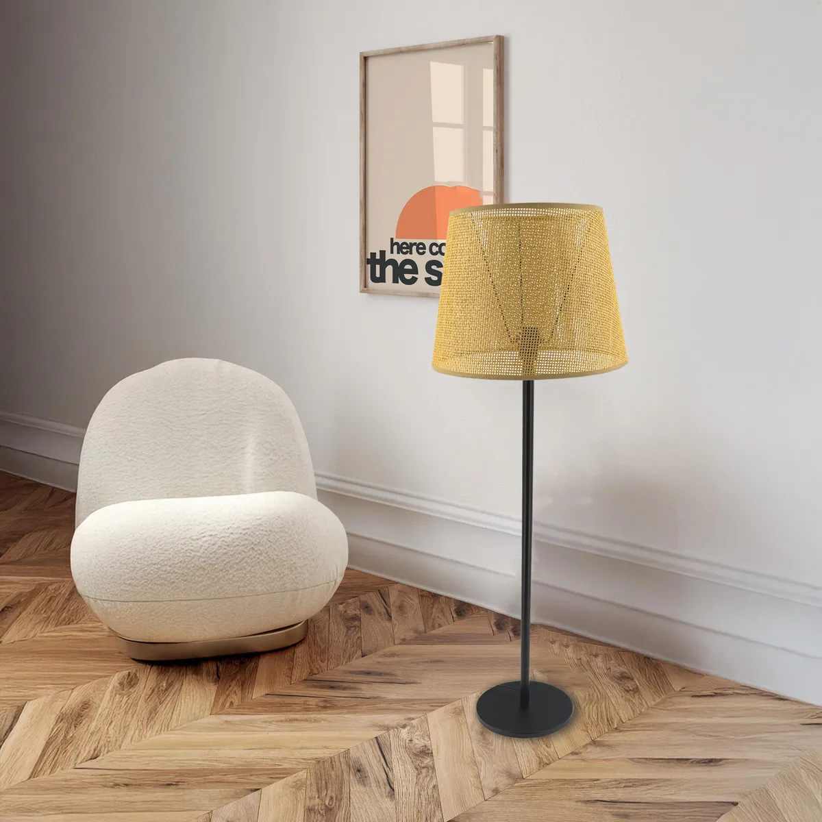 MOOD - Lámpara pie Beige 35x150 cm