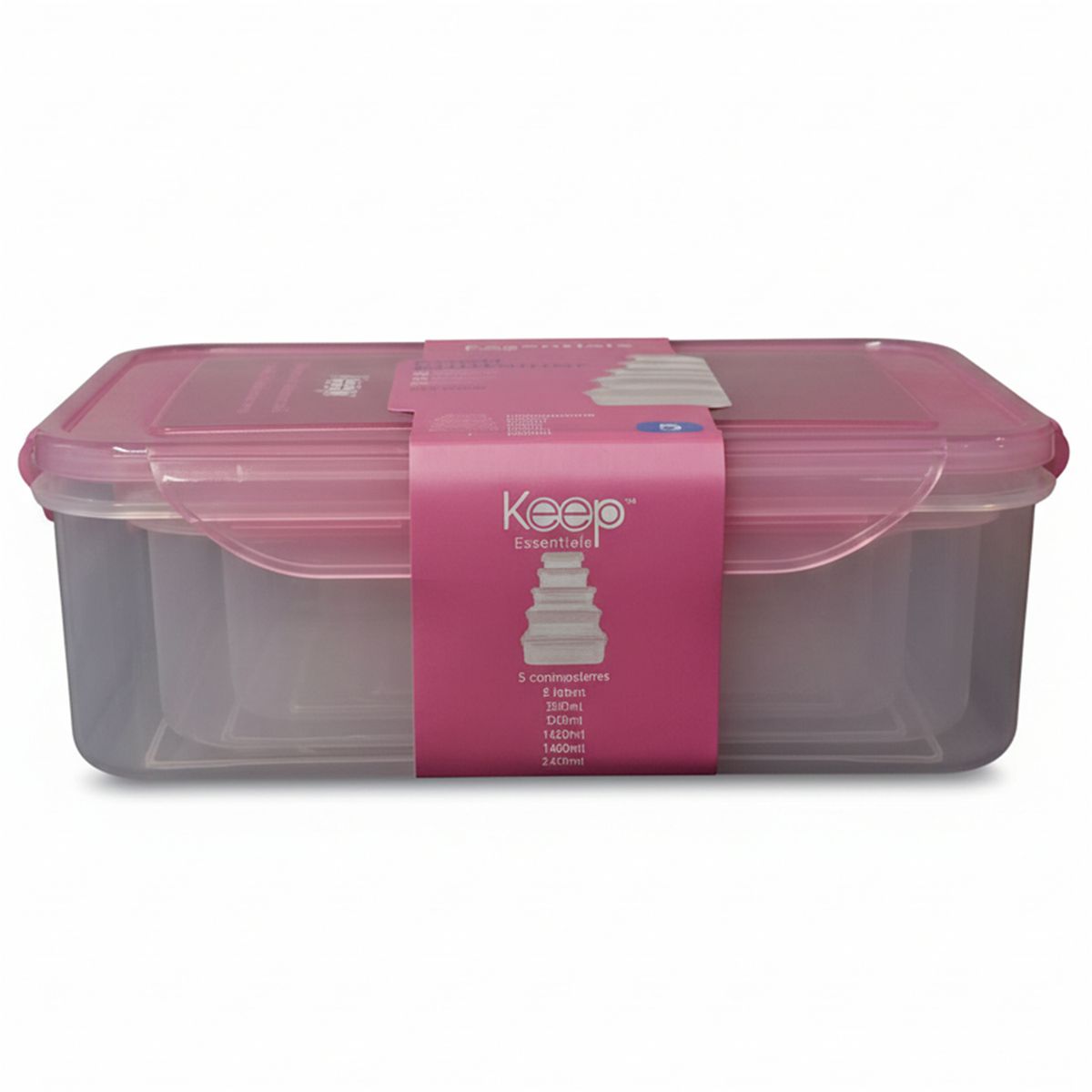 KEEP - Set 5 herméticos Polipropileno 2600 ml