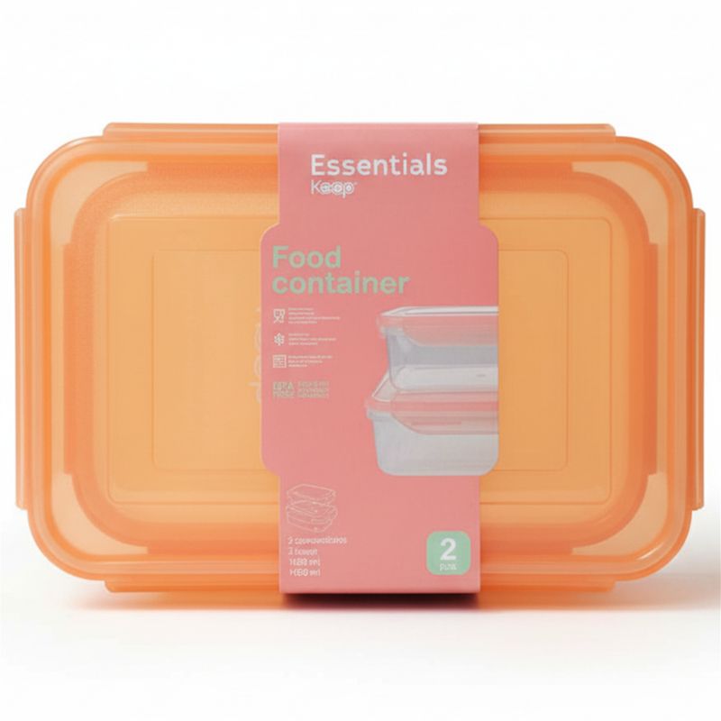 KEEP - Set 2 Herméticos Polipropileno 1600 ml
