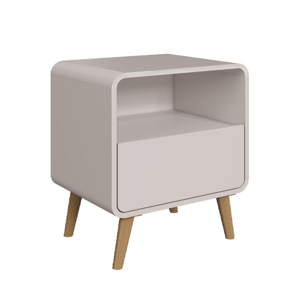 BE DESIGN - Velador 1 Cajón(es) Retro 47x58x36 cm Roble claro