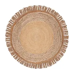 DIB - Alfombra YUTE BRAIDED 150x150 cm BEIGE