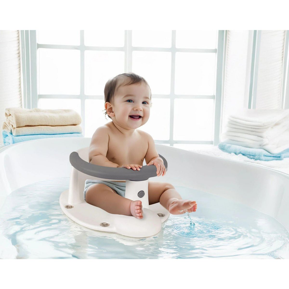 KIDSCOOL - Asiento de baño para bebé gris