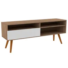 STANFORD - Rack TV 60 " 1 Puerta 2 Repisas Bicolor 136x55x36 cm