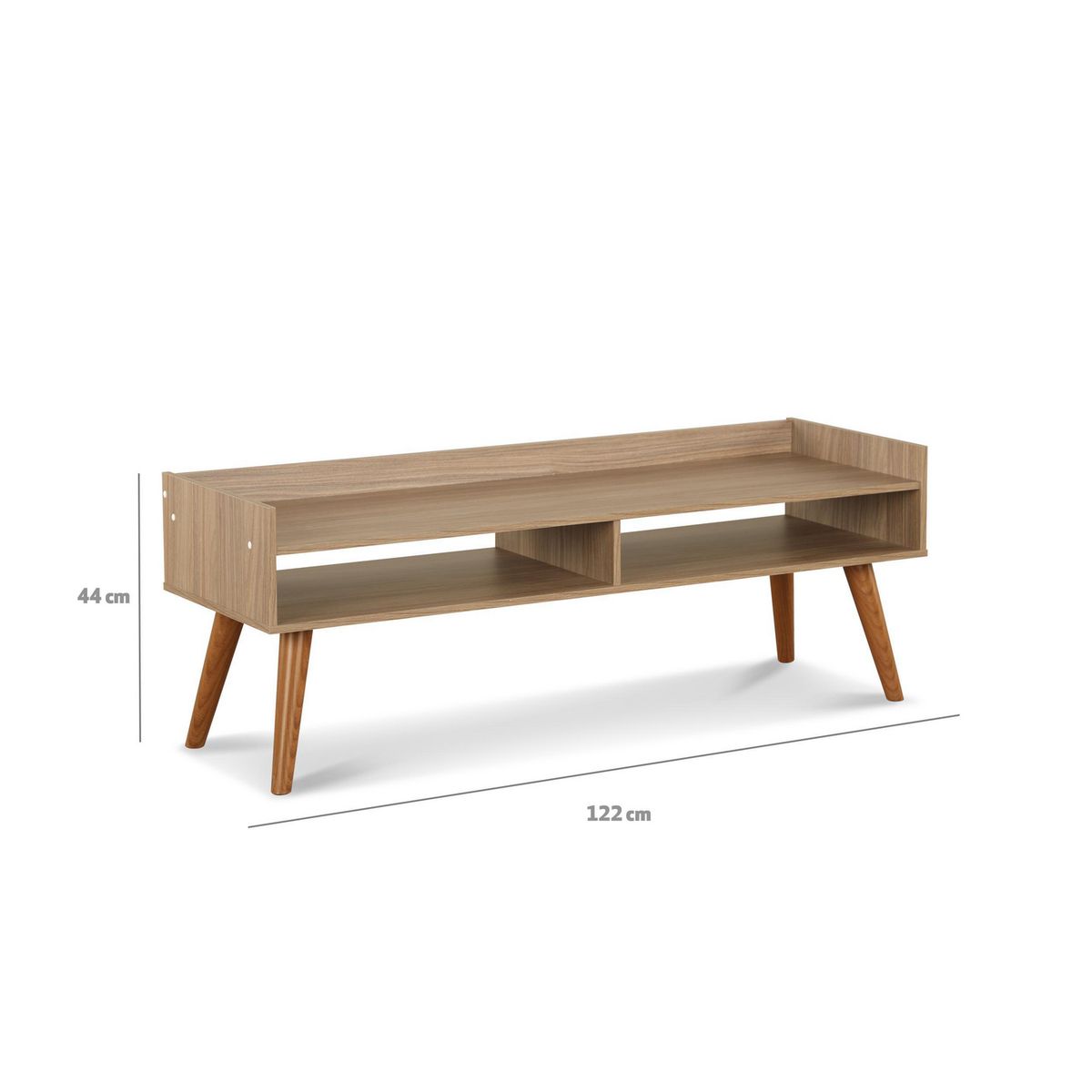 STANFORD - Rack TV 50 " Barras Nogal Africano 122x44x40 cm