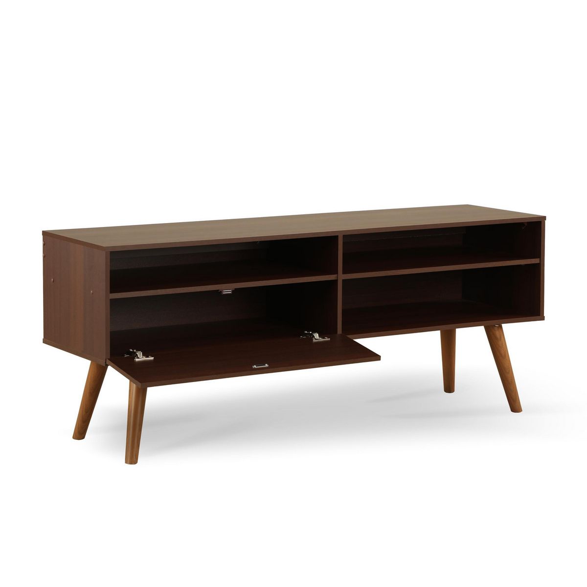 STANFORD - Rack TV 60 " 1 Puerta 2 Repisas Chocolate 136x55x36 cm