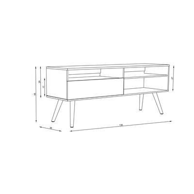 Imagen 2 del producto Rack TV 60 "" 1 Puerta 2 Repisas Chocolate 136x55x36 cm