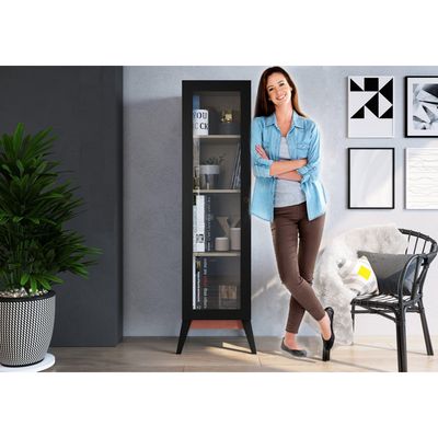 Imagen 2 del producto Vitrina Malta 1 puerta caramelo negro