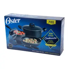 OSTER - Batería de Cocina 7 Piezas Aluminio Clairborne Gris