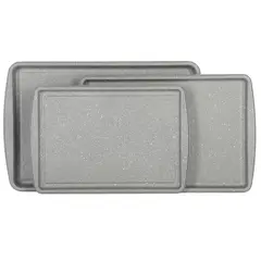 OSTER - Set de 3 bandejas para hornear acero al carbono antiadherente