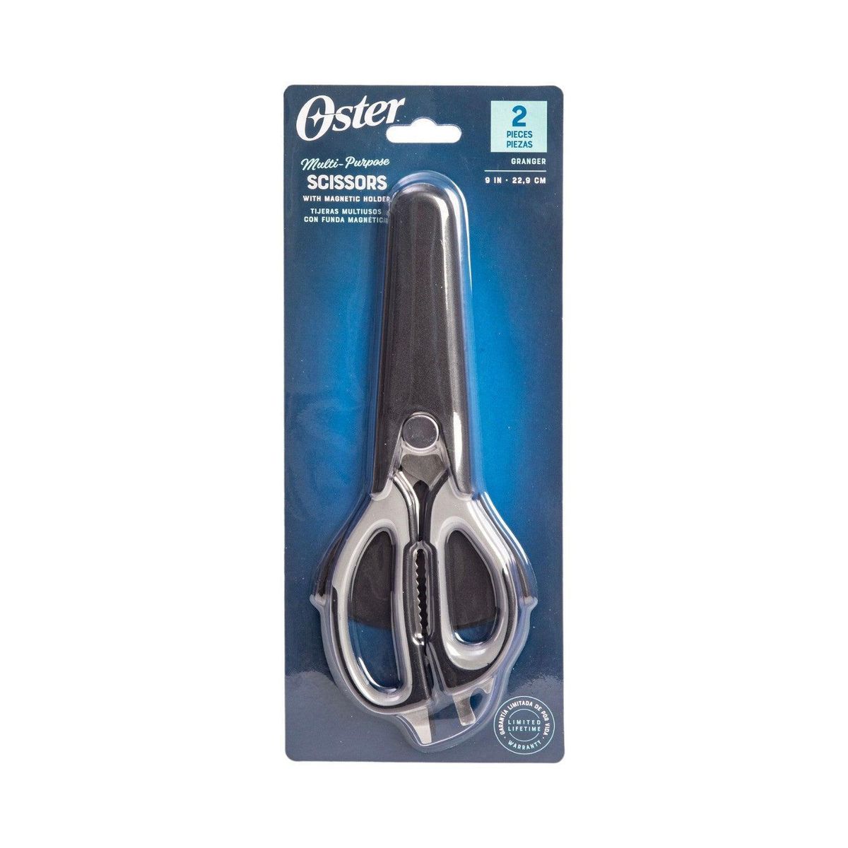 OSTER - Tijeras de Cocina con funda magnética Granger acero inoxidable
